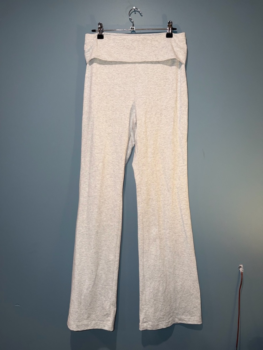 Light Gray Fold-Over Waist Lounge Pants